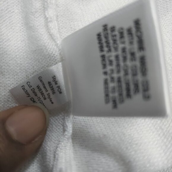 Roz Ali Long Sleeve Scalloped Mid-Length Open Front Cardigan Sweater White 3X - Picture 6 of 11